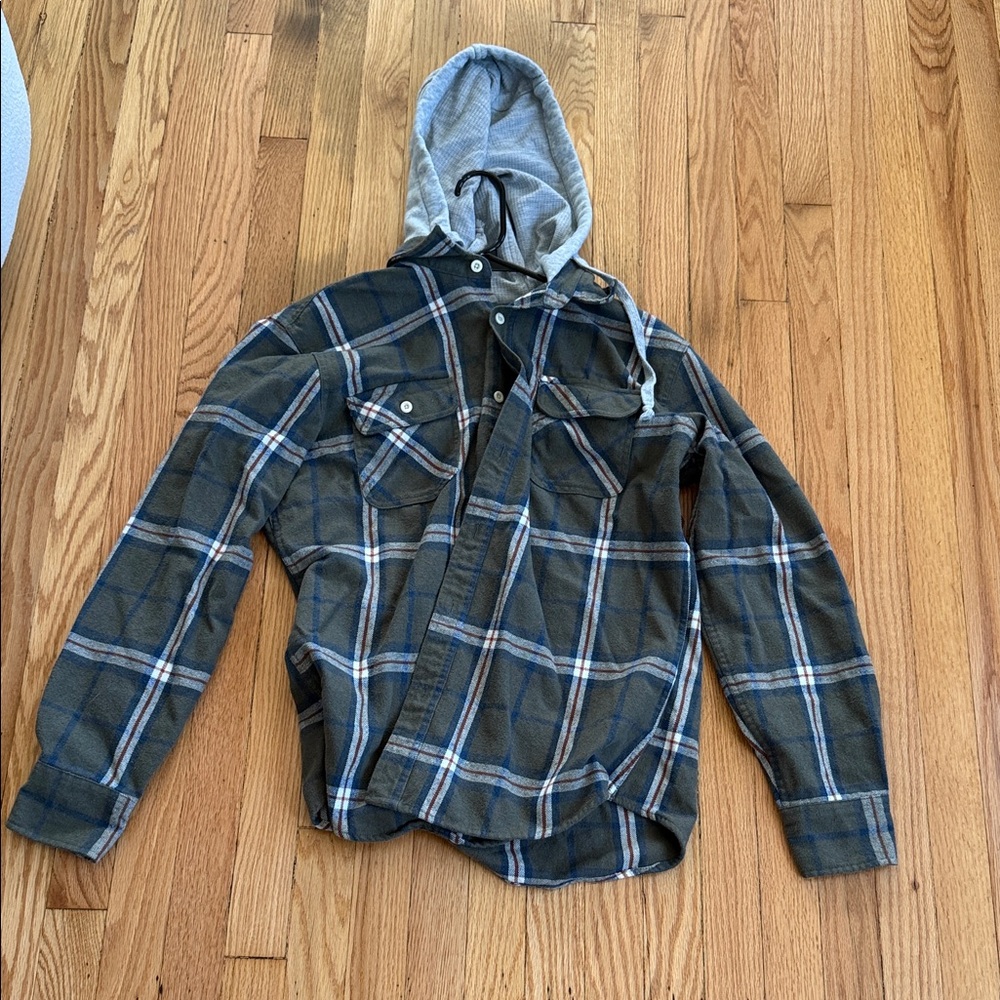 Men's Free Planet Plaid Hoody Flannel